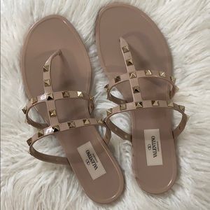 Valentino Garavani Rockstud PVC Thong Sandal